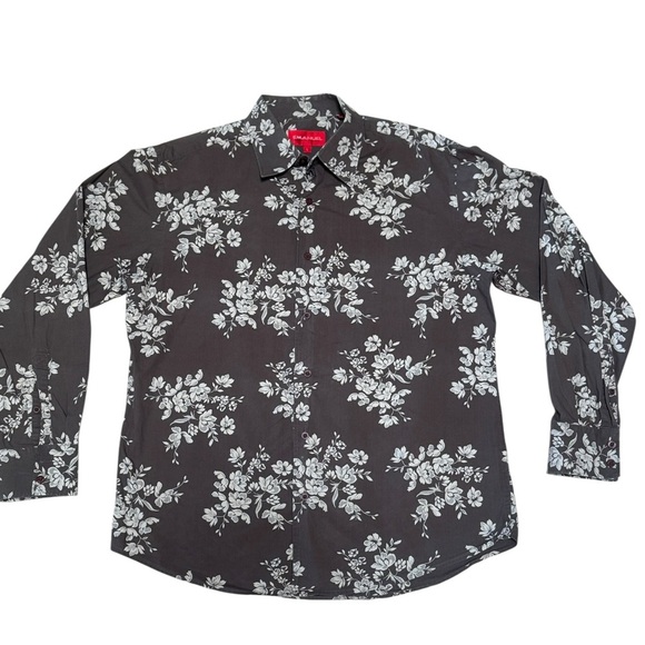 Emanuel Ungaro Floral Print Long-Sleeved Button-Up Men’s  Paisley Dress Shirt L - Picture 1 of 11